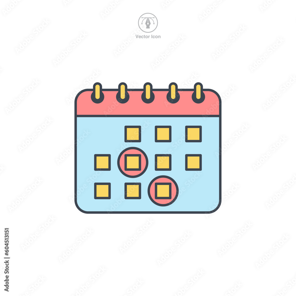 Calendar icon symbol template for graphic and web design collection logo vector illustration Calendar icon symbol template for graphic and web design collection logo vector illustration