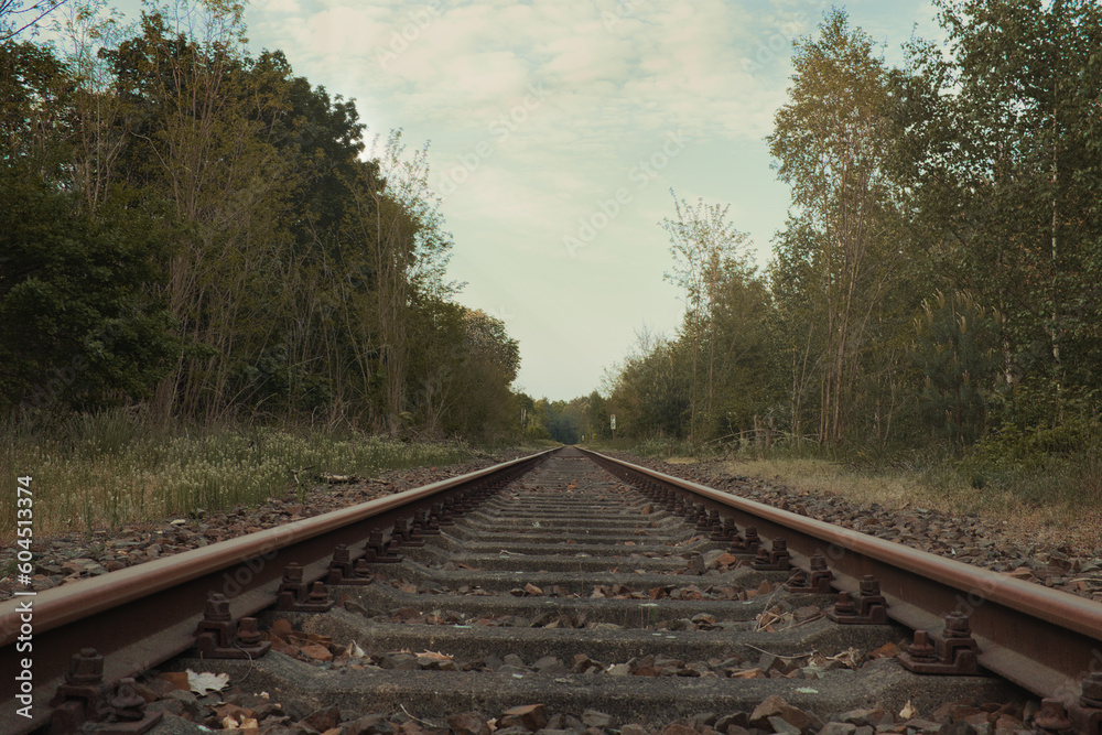 Fototapeta premium Bahnstrecke - Gleis - Railway track