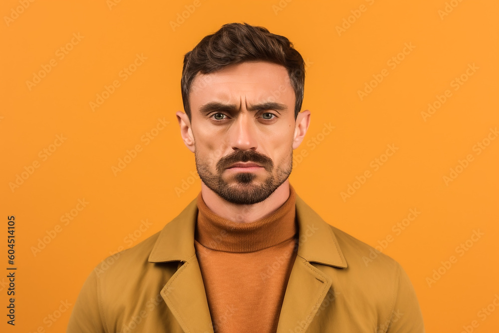 Mann schaut ernst KI Mann schaut ernst KI
