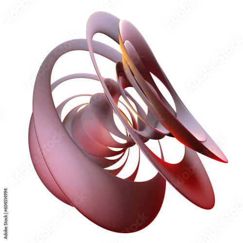 Abstract red orange shape