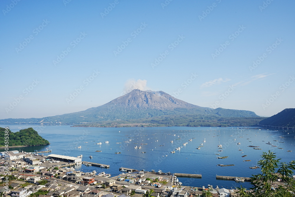 Sakurajima Volcano Mountain in Kagoshima, Japan - 日本 鹿児島 桜島 Sakurajima Volcano Mountain in Kagoshima, Japan - 日本 鹿児島 桜島