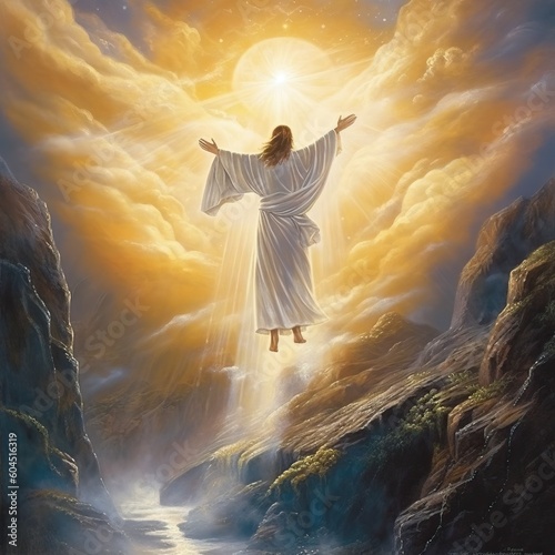 Christ ascending to heaven,...