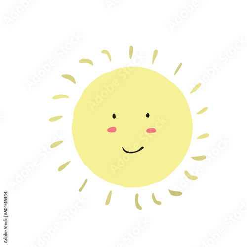 cartoon sun with smile