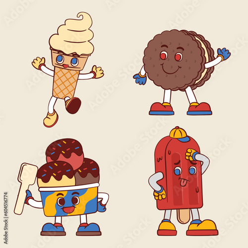 Cartoon vector illustration sweet food dessert object element for graphic designer create menu, brochure, leaflet, and publishing product.