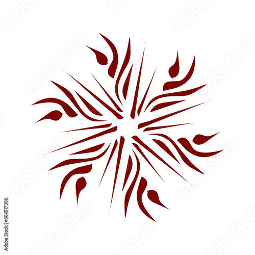 Maroon color tribal design illustration. Perfect for tattoos, stickers, icons, logos, hats, wallpaper elements