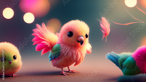 Cute baby bird 4k ai art 