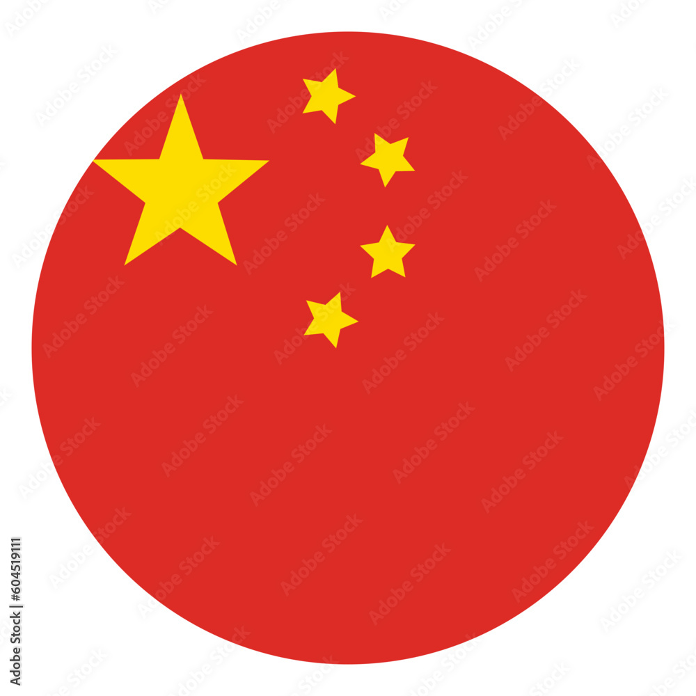 China flag, Flag of China in circle	

