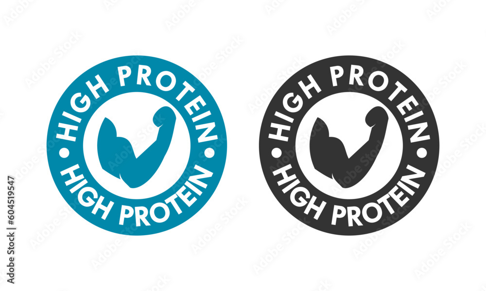 High protein design logo template illustration