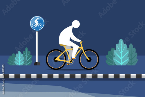 A young man leaving work late at night has to ride his bike home in the dark and danger.