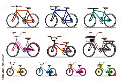 Various models and styles of bikes for riders to choose from according to age and usage.