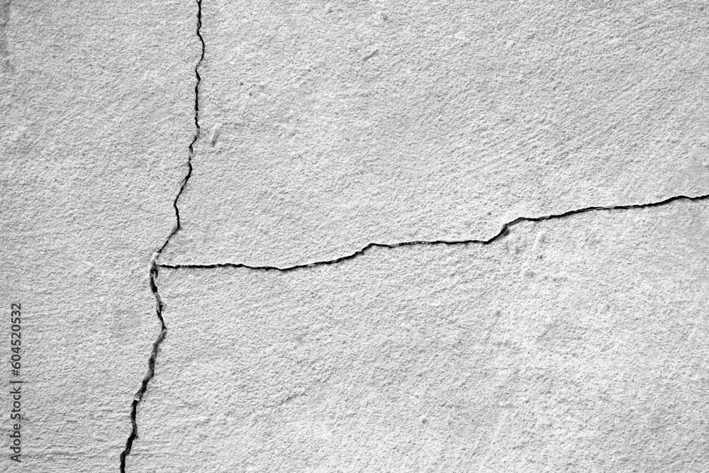 Obraz premium Cement surface crack. Caused by wrong construction.