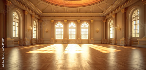 Ballroom with beautiful lighting by Ai art