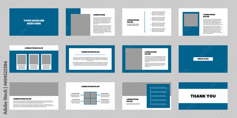 presentation template creative design set with blue theme. presentation templates for business, technology, and more presentation template creative design set with blue theme. presentation templates for business, technology, and more
