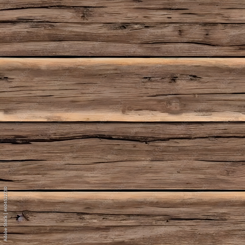 Fototapeta premium Weathered cherry wood texture plank background . wooden texture. Generative AI