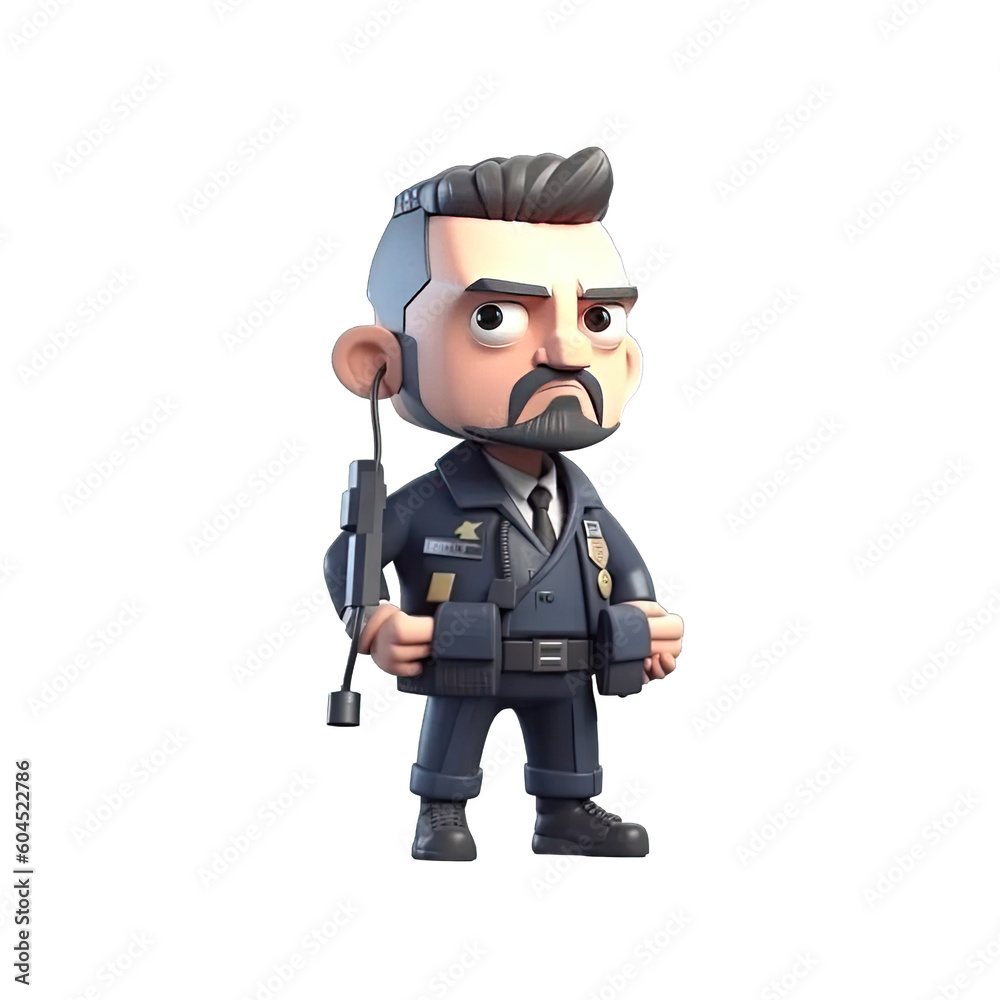 Loyal bodyguard with dark suit with earpiece - Plasticine Illustration 4 Loyal bodyguard with dark suit with earpiece - Plasticine Illustration 4