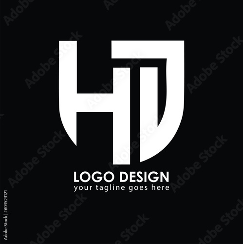 HD HJ Logo Design, Creative Minimal Letter HJ HD Monogram