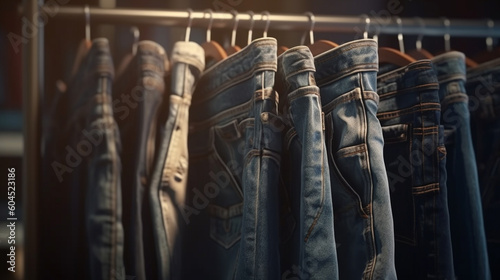 Jeans at the store. Generative Ai