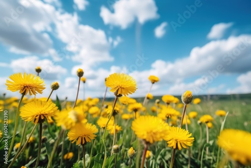 Yellow Dandelion Flowers 