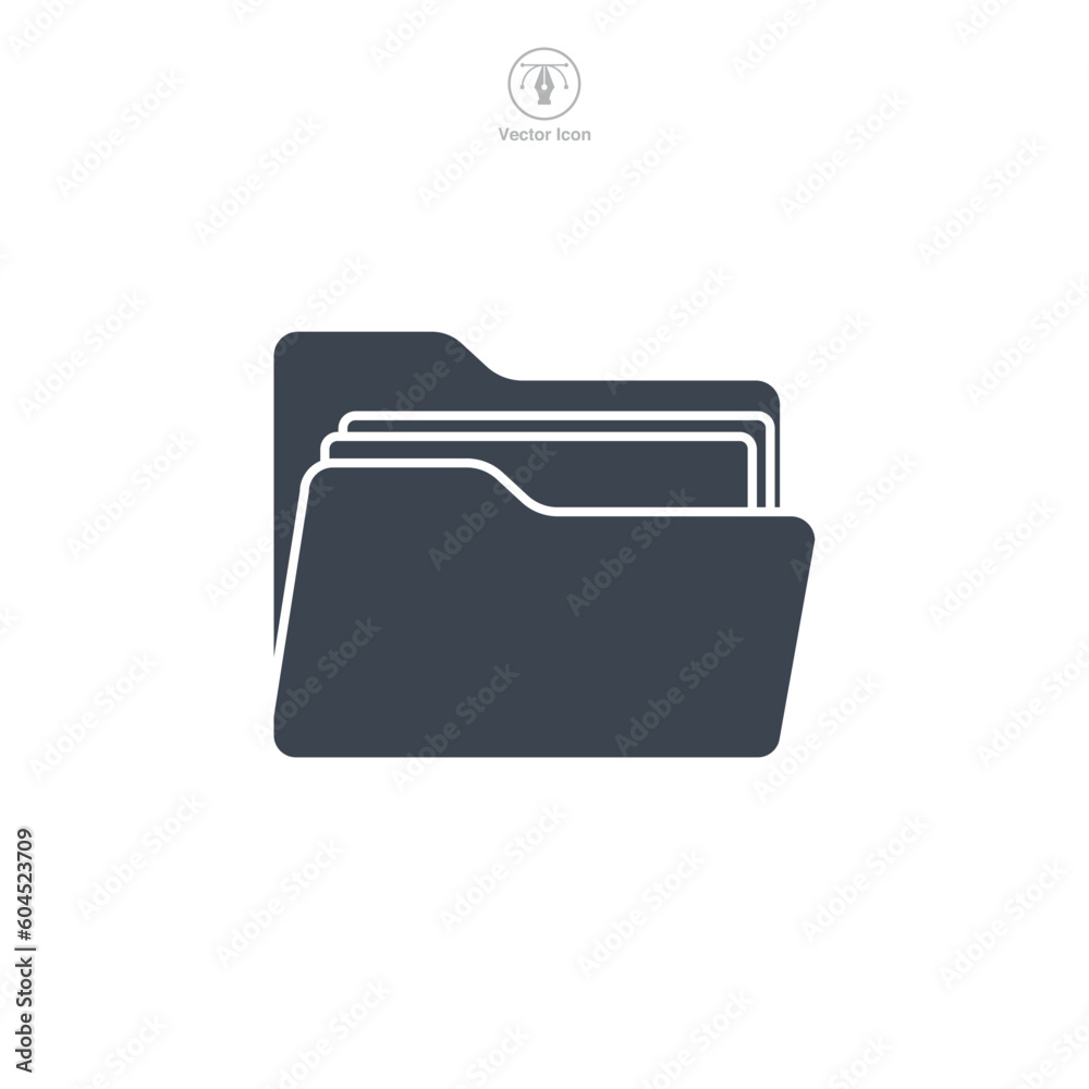 Folder icon symbol template for graphic and web design collection logo vector illustration Folder icon symbol template for graphic and web design collection logo vector illustration