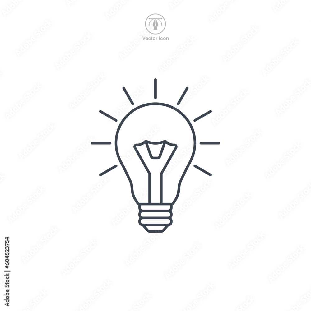 Light Bulb icon symbol template for graphic and web design collection logo vector illustration Light Bulb icon symbol template for graphic and web design collection logo vector illustration