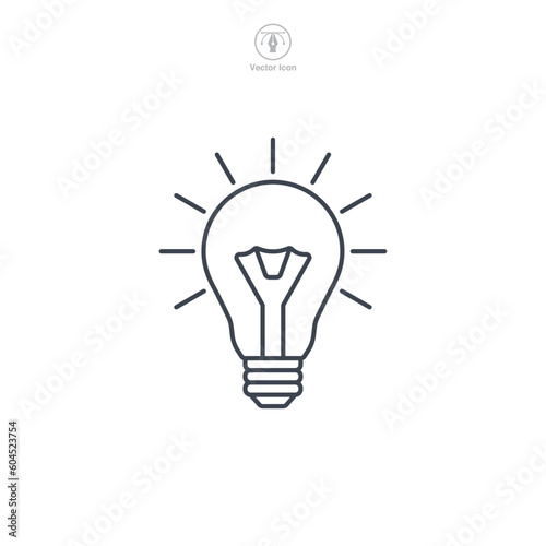Light Bulb icon symbol template for graphic and web design collection logo vector illustration