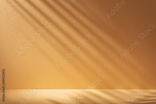 Yellow background with abstract shadows and sunlights.