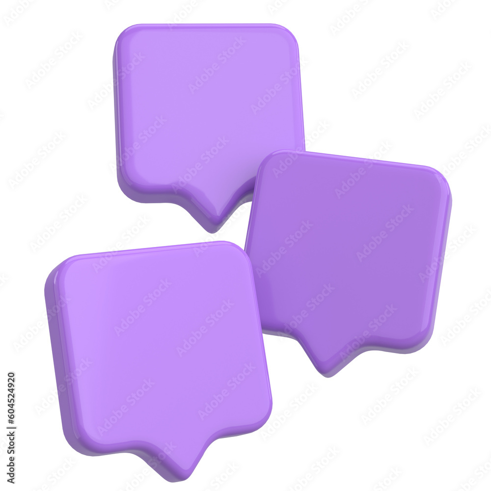 Speech bubble. Chat bubble. 3D illustration. Speech bubble. Chat bubble. 3D illustration.