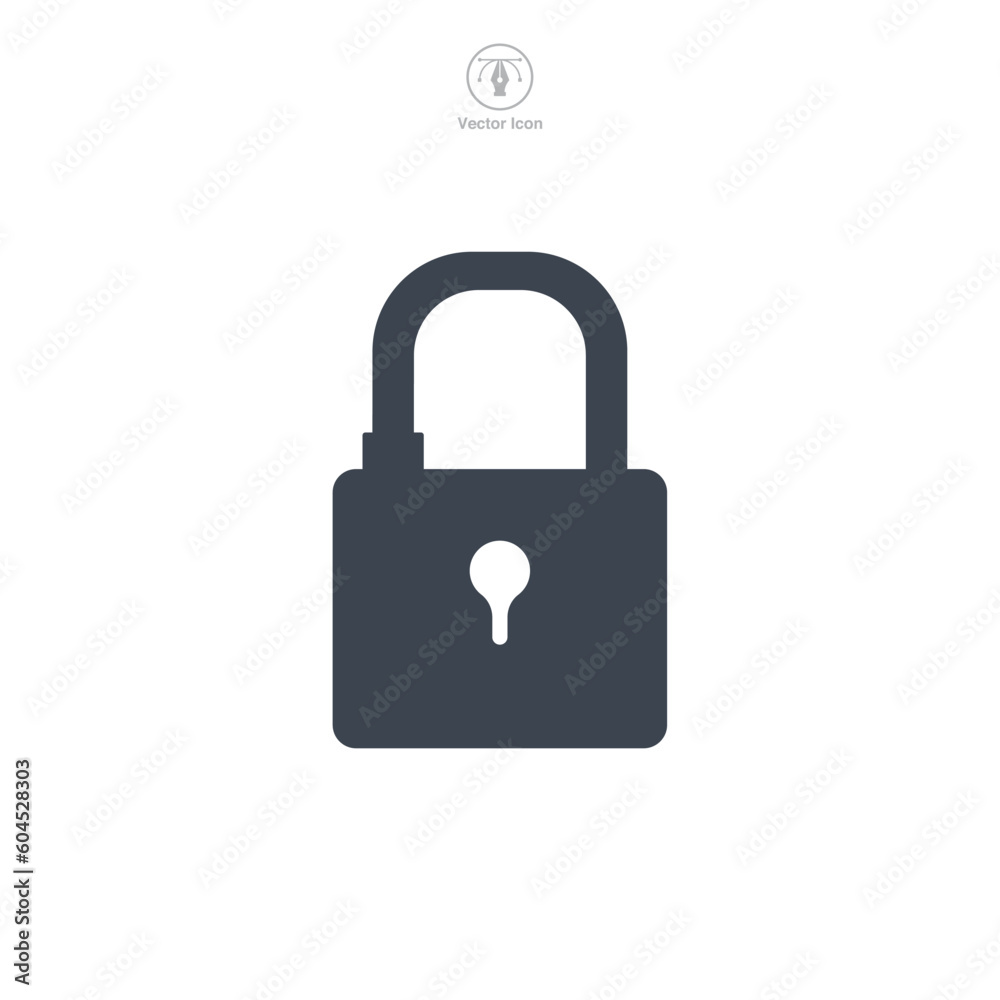 Padlock icon symbol template for graphic and web design collection logo vector illustration Padlock icon symbol template for graphic and web design collection logo vector illustration