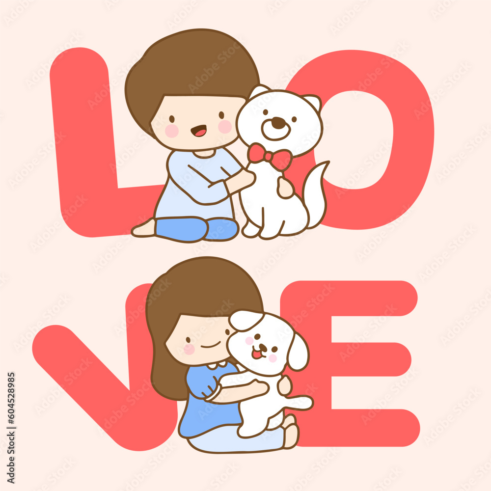 Young couple for Valentine's card