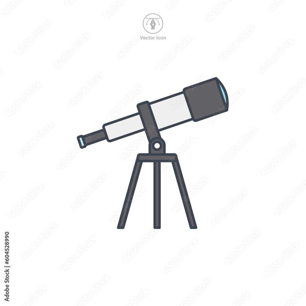 Telescope icon symbol template for graphic and web design collection logo vector illustration Telescope icon symbol template for graphic and web design collection logo vector illustration