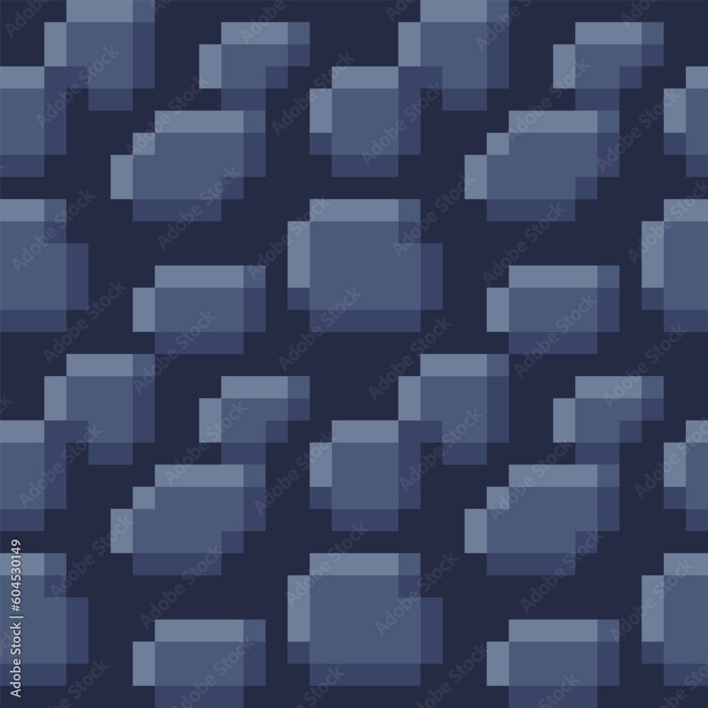 Grey stone seamless background. Seamless texture game ground pattern, pixel art style tile design. 8-bit sprite. Vector illustration. Grey stone seamless background. Seamless texture game ground pattern, pixel art style tile design. 8-bit sprite. Vector illustration.