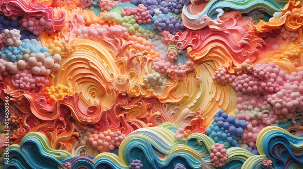 Rainbow illustration mural concept Rainbow illustration mural concept