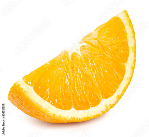 Orange fruits slice isolated Clipping Path