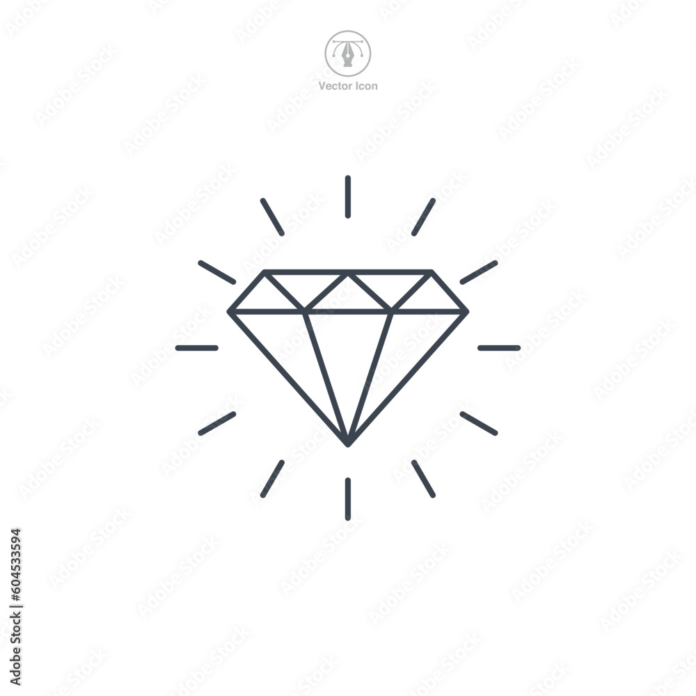 Diamond icon symbol template for graphic and web design collection logo vector illustration Diamond icon symbol template for graphic and web design collection logo vector illustration