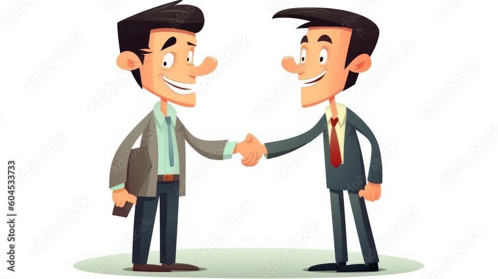 illustration of successful business deal illustration of successful business deal