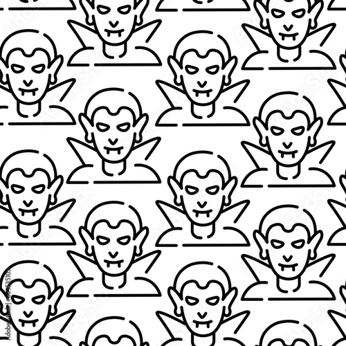 seamless pattern with vampire dracula in vector.design element for halloween.characters in flat style.minimalistic pattern for wallpaper background. 