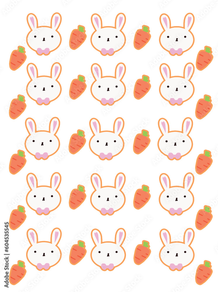 pattern with rabbit.
