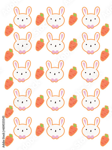 pattern with rabbit.