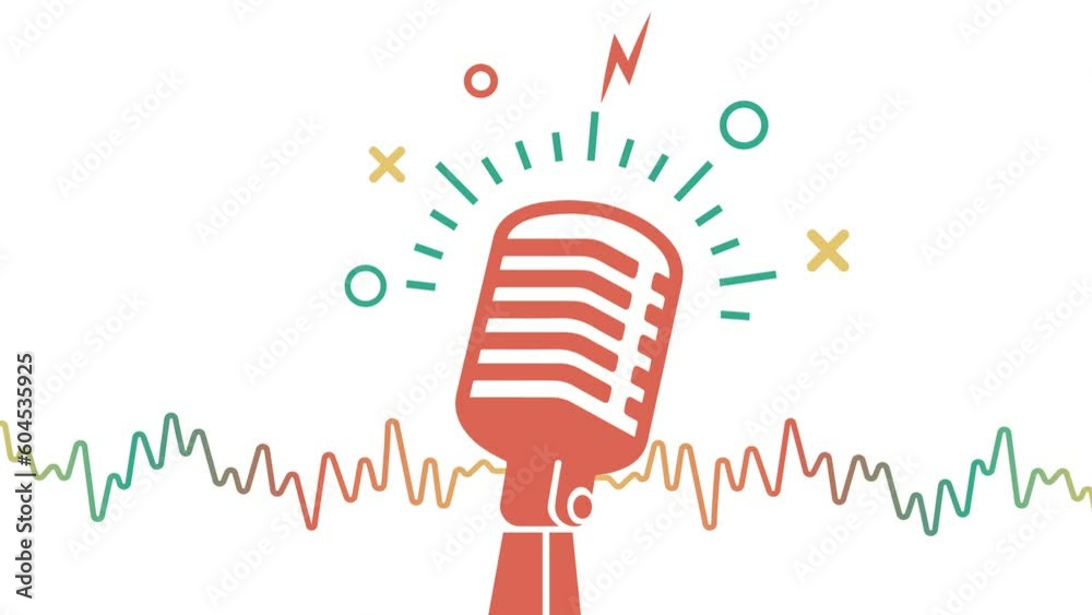 simple lineart podcast intro animation