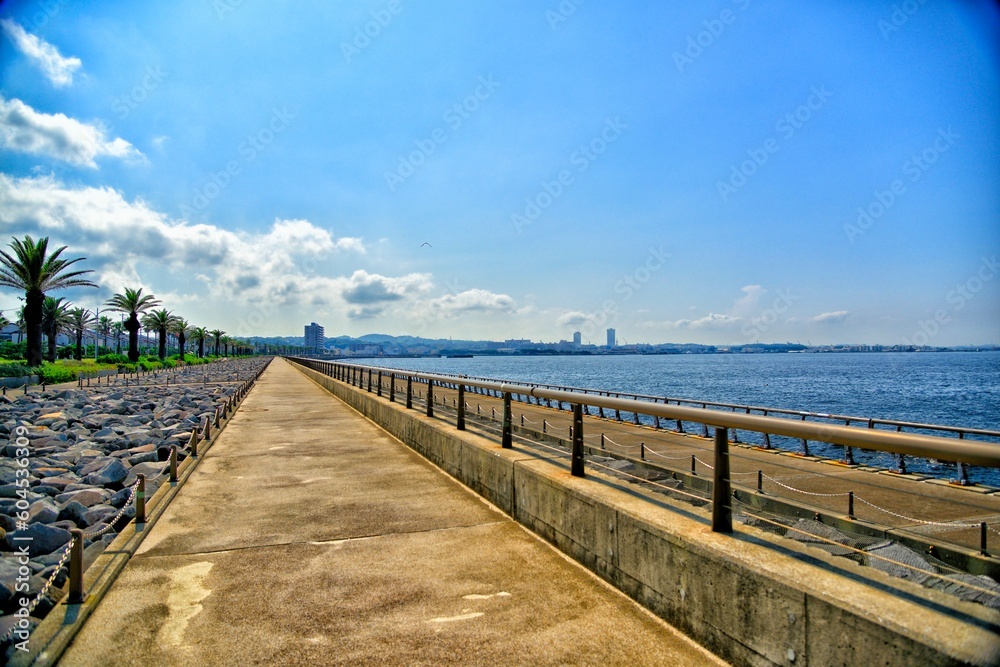 Obraz premium 【神奈川】横須賀 馬堀海岸の風景