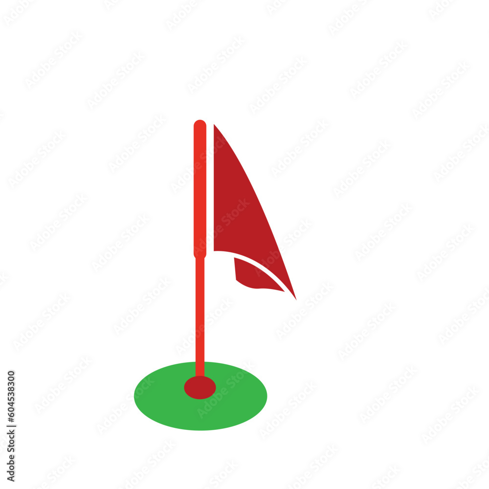 golf flag logo icon golf flag logo icon