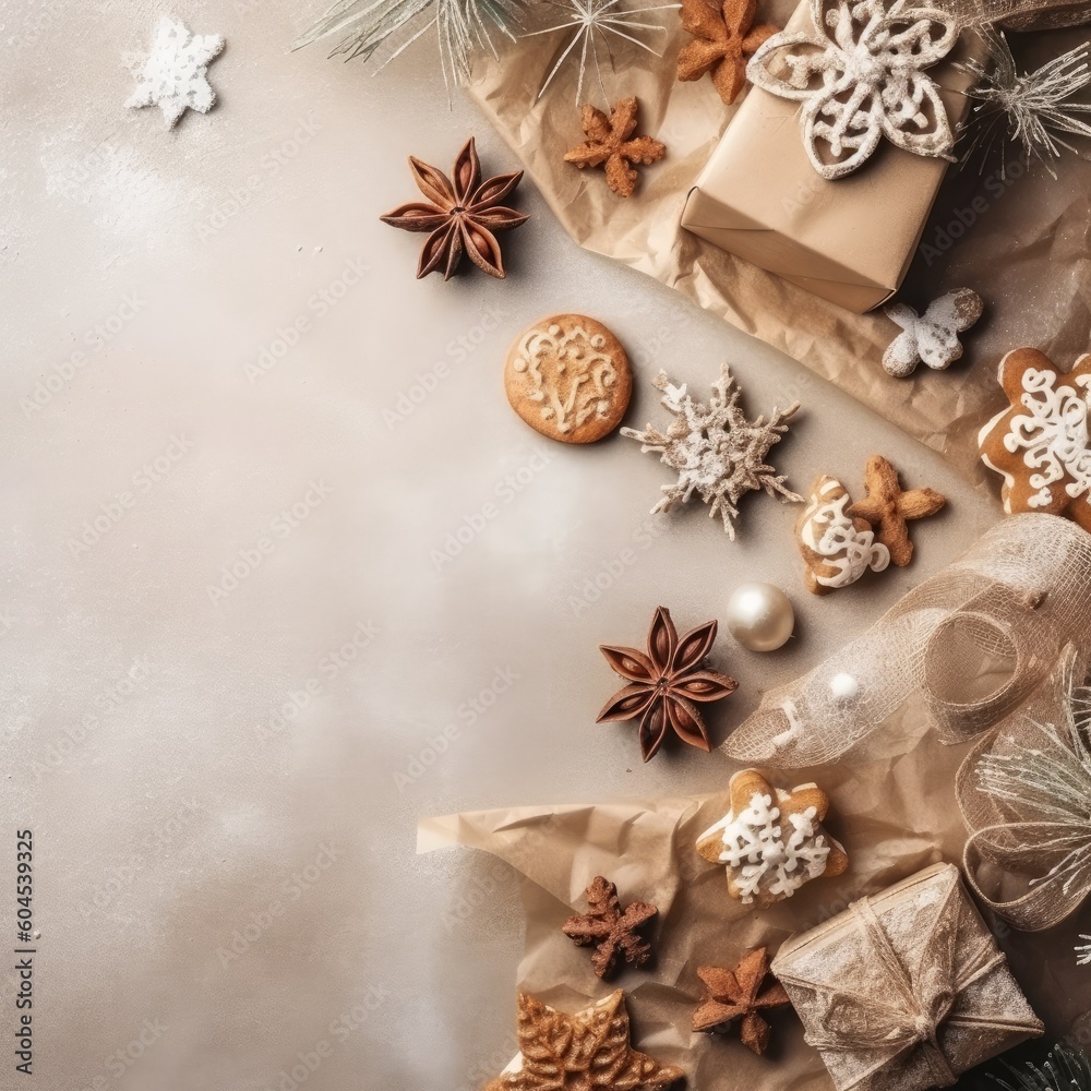Christmas and New Year background. Festive seasonal Christmas bright background. Holiday poster and banner, greeting card. generative ai Christmas and New Year background. Festive seasonal Christmas bright background. Holiday poster and banner, greeting card. generative ai