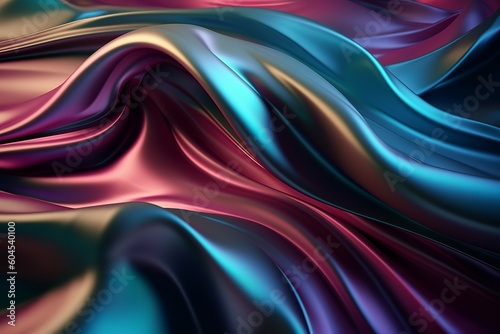 Mesmerizing Elegance: Abstract Colorful Smooth Waves Evoking a Sense of Holographic Beauty, abstract, colorful, smooth, wavy, elegant, holographic, mesmerizing, vibrant, art,