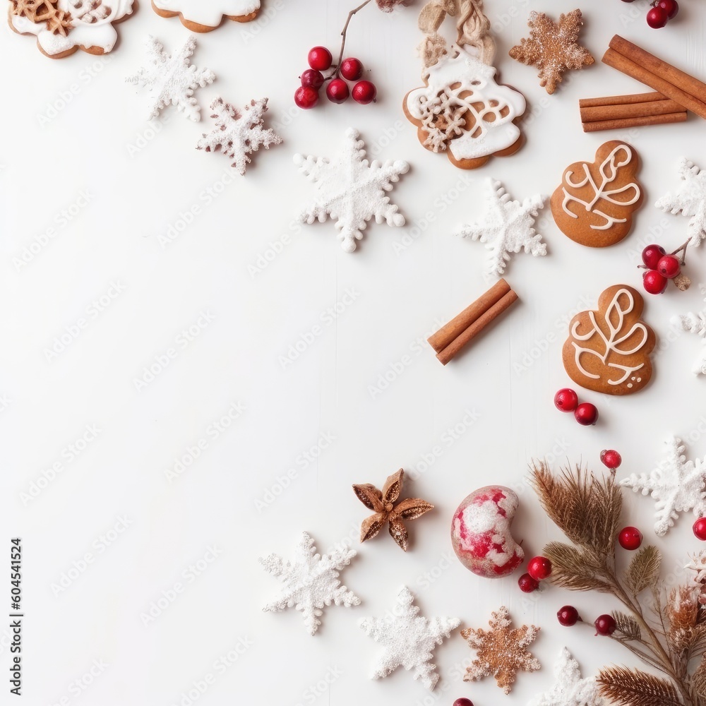 Christmas and New Year background. Festive seasonal Christmas bright background. Holiday poster and banner, greeting card. generative ai Christmas and New Year background. Festive seasonal Christmas bright background. Holiday poster and banner, greeting card. generative ai