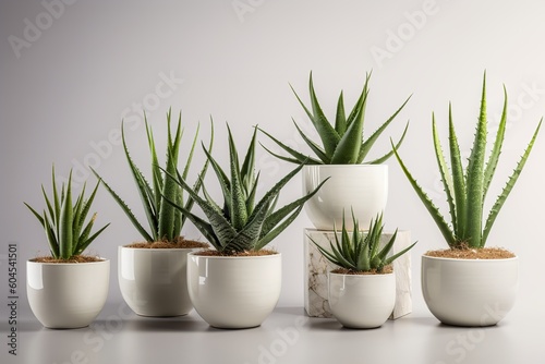 Green Oasis: Collection of Aloe Vera Pots, collection, aloe vera, pot, plants, succulents, greenery, indoor plants, natural, 