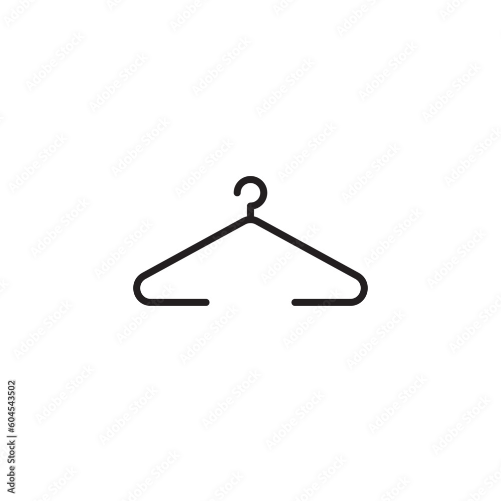 Clothes hanger. Hanger icon for web app banner logo design - SVG File
