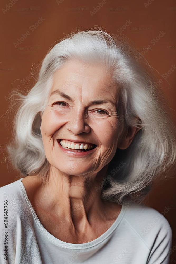 two happy senior woman, ai illustration Generative AI two happy senior woman, ai illustration Generative AI