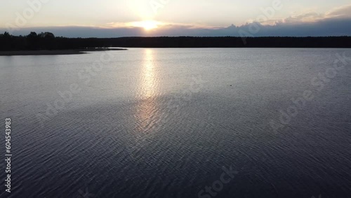 sunset over the lake