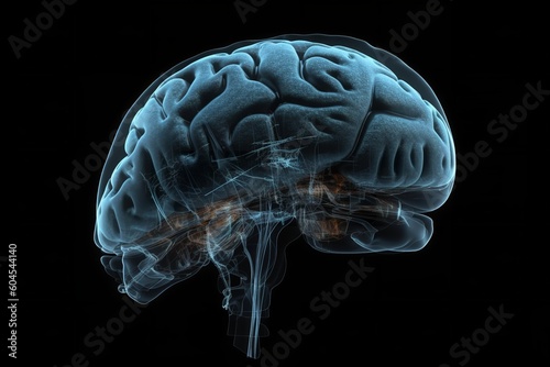 Illuminating Insights: X-ray Image of Human Brain Showcasing Medical Technology and Innovative Ideas, x-ray, image, human brain, medical technology, idea, innovation, medical imaging, brain scan,