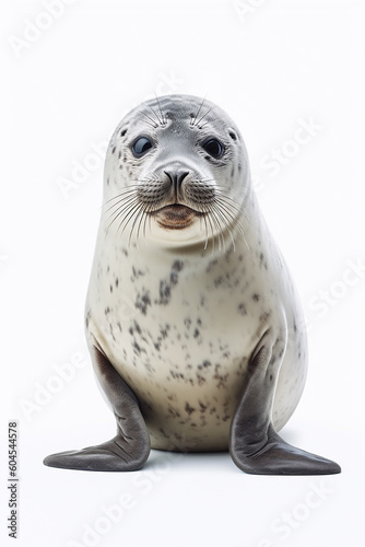 A photo of a seal on white background